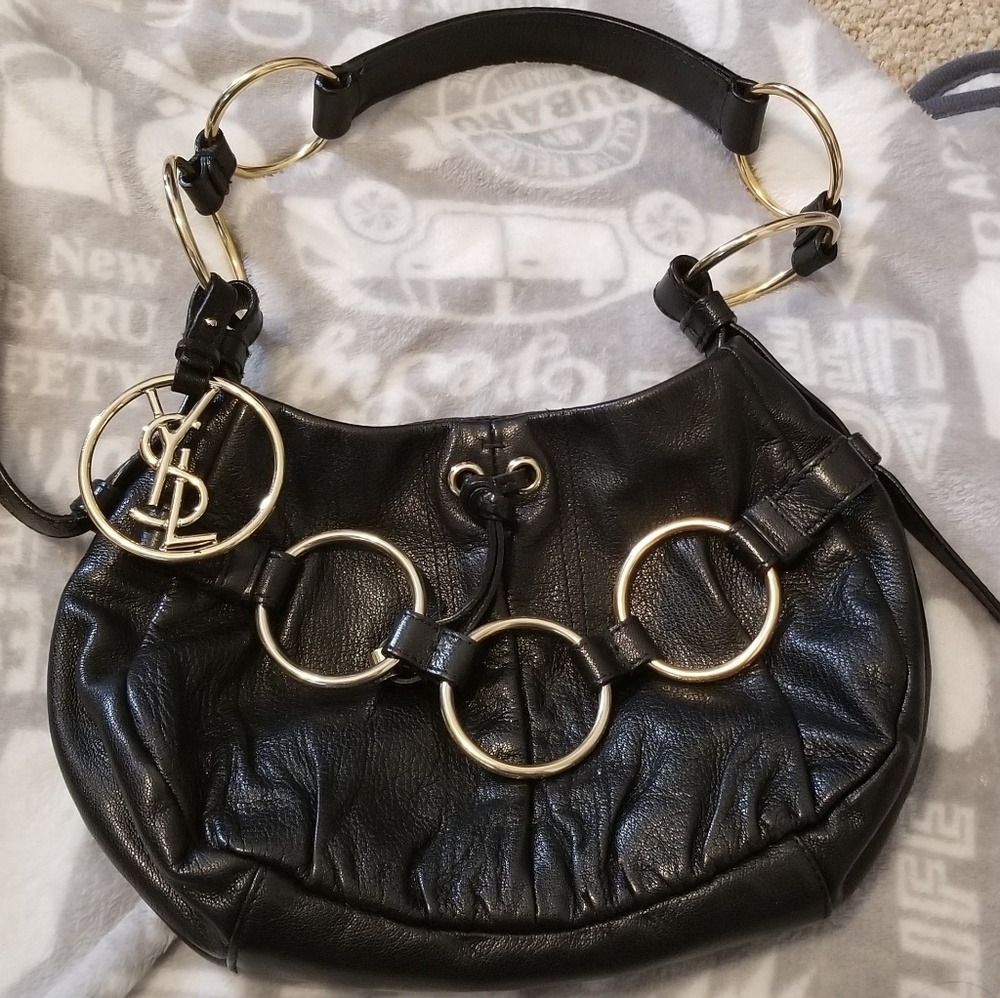 Auth Vintage Yves Saint Laurent brown leather bag